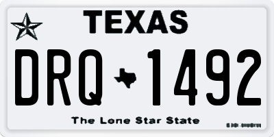 TX license plate DRQ1492