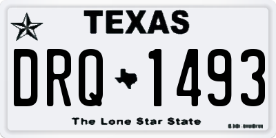 TX license plate DRQ1493