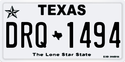 TX license plate DRQ1494
