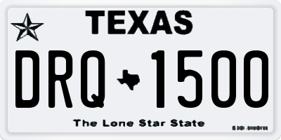 TX license plate DRQ1500