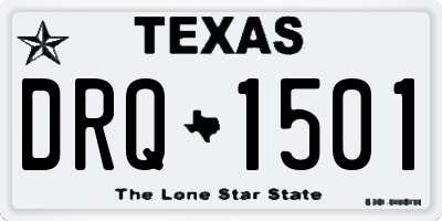TX license plate DRQ1501