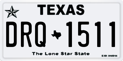 TX license plate DRQ1511
