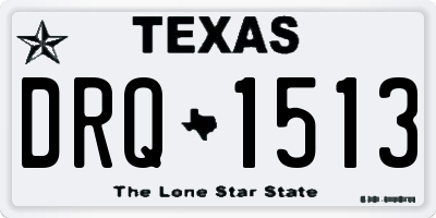 TX license plate DRQ1513