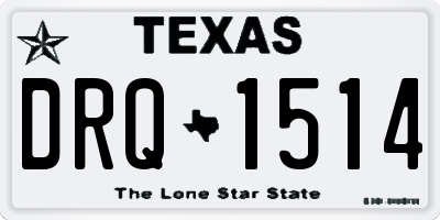 TX license plate DRQ1514