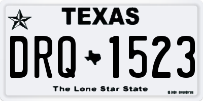 TX license plate DRQ1523