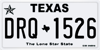 TX license plate DRQ1526