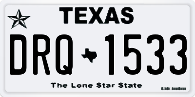TX license plate DRQ1533