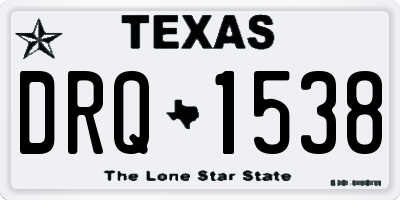 TX license plate DRQ1538