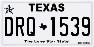 TX license plate DRQ1539