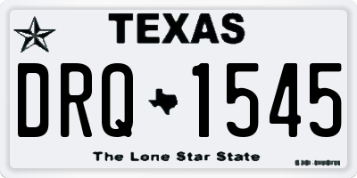 TX license plate DRQ1545