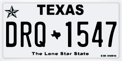TX license plate DRQ1547