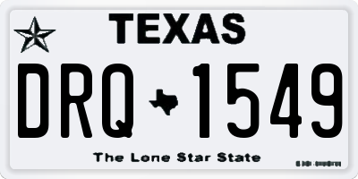 TX license plate DRQ1549
