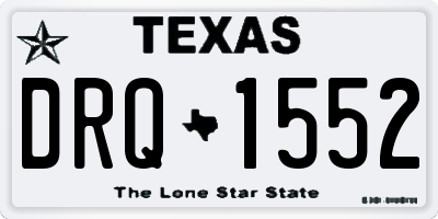 TX license plate DRQ1552