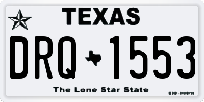 TX license plate DRQ1553