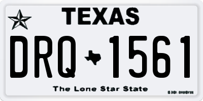 TX license plate DRQ1561
