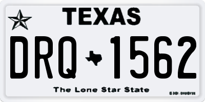 TX license plate DRQ1562