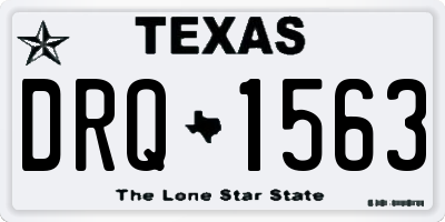 TX license plate DRQ1563