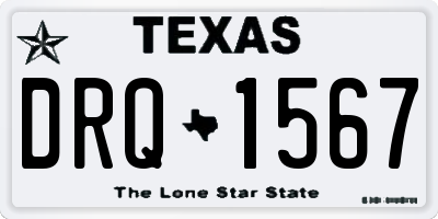 TX license plate DRQ1567