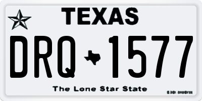 TX license plate DRQ1577