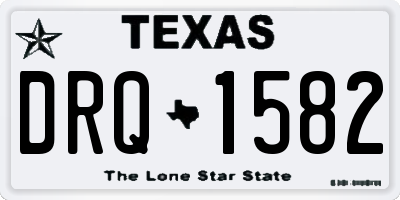TX license plate DRQ1582
