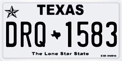 TX license plate DRQ1583