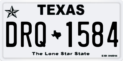 TX license plate DRQ1584