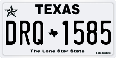TX license plate DRQ1585