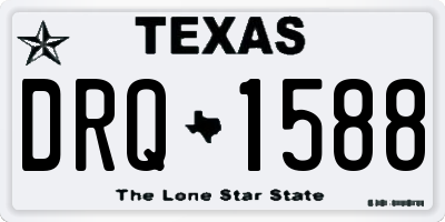 TX license plate DRQ1588