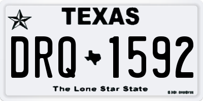 TX license plate DRQ1592