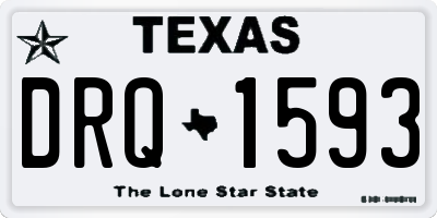 TX license plate DRQ1593