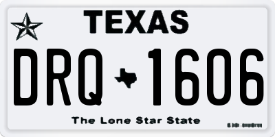 TX license plate DRQ1606