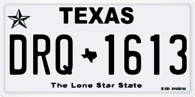 TX license plate DRQ1613