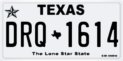 TX license plate DRQ1614