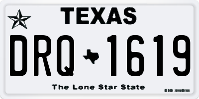 TX license plate DRQ1619