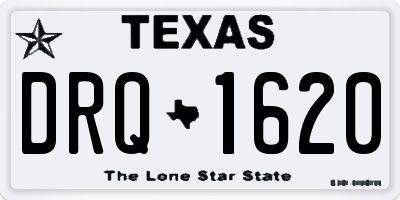TX license plate DRQ1620