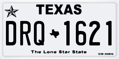 TX license plate DRQ1621