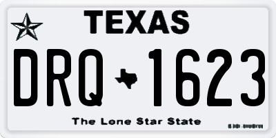 TX license plate DRQ1623