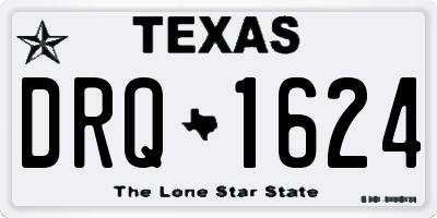 TX license plate DRQ1624