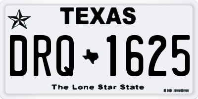 TX license plate DRQ1625