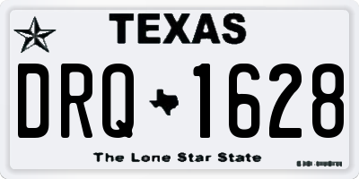 TX license plate DRQ1628