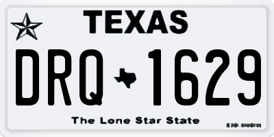 TX license plate DRQ1629