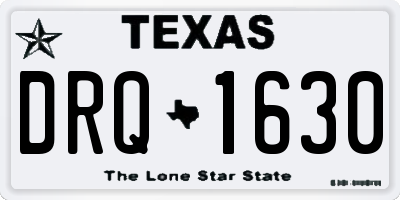 TX license plate DRQ1630