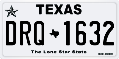 TX license plate DRQ1632