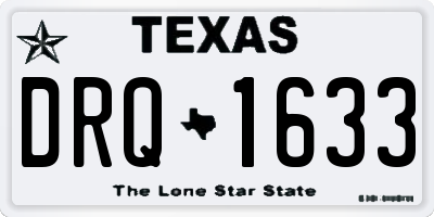 TX license plate DRQ1633