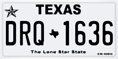 TX license plate DRQ1636