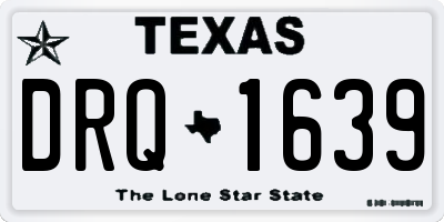 TX license plate DRQ1639