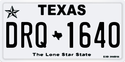 TX license plate DRQ1640