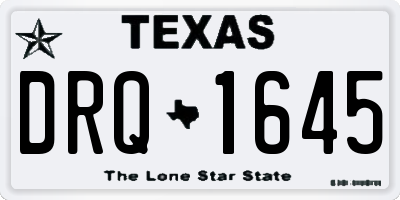 TX license plate DRQ1645