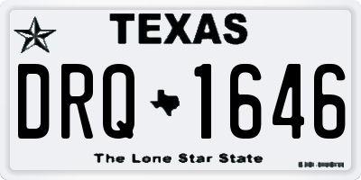 TX license plate DRQ1646