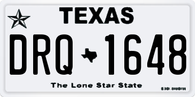 TX license plate DRQ1648